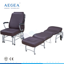 АГ-AC008 роскошный коричневый кожаный чехол больницу сопровождать кровать складной стул медицинский